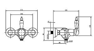 Смеситель для душа Boheme Imperiale Ripresa 324 купить в интернет-магазине сантехники Sanbest