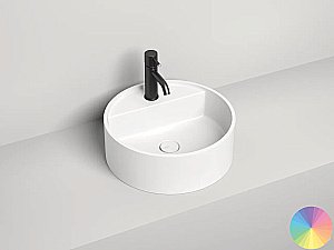 Раковина накладная Salini ARMONIA TOP 02 130116GF 45 из искусственного камня S-Sense, глянцевая, цвет по RAL полностью купить в интернет-магазине Sanbest