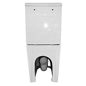 Унитаз напольный Azario Etereo AZ-8203 белый, безободковый, с бачком, с крышкой микролифт, слив торнадо купить в интернет-магазине Sanbest