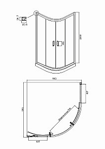 Душевой уголок Ambassador Royal 18015105 100х100 стекло белое с декором/профиль хром купить в интернет-магазине Sanbest