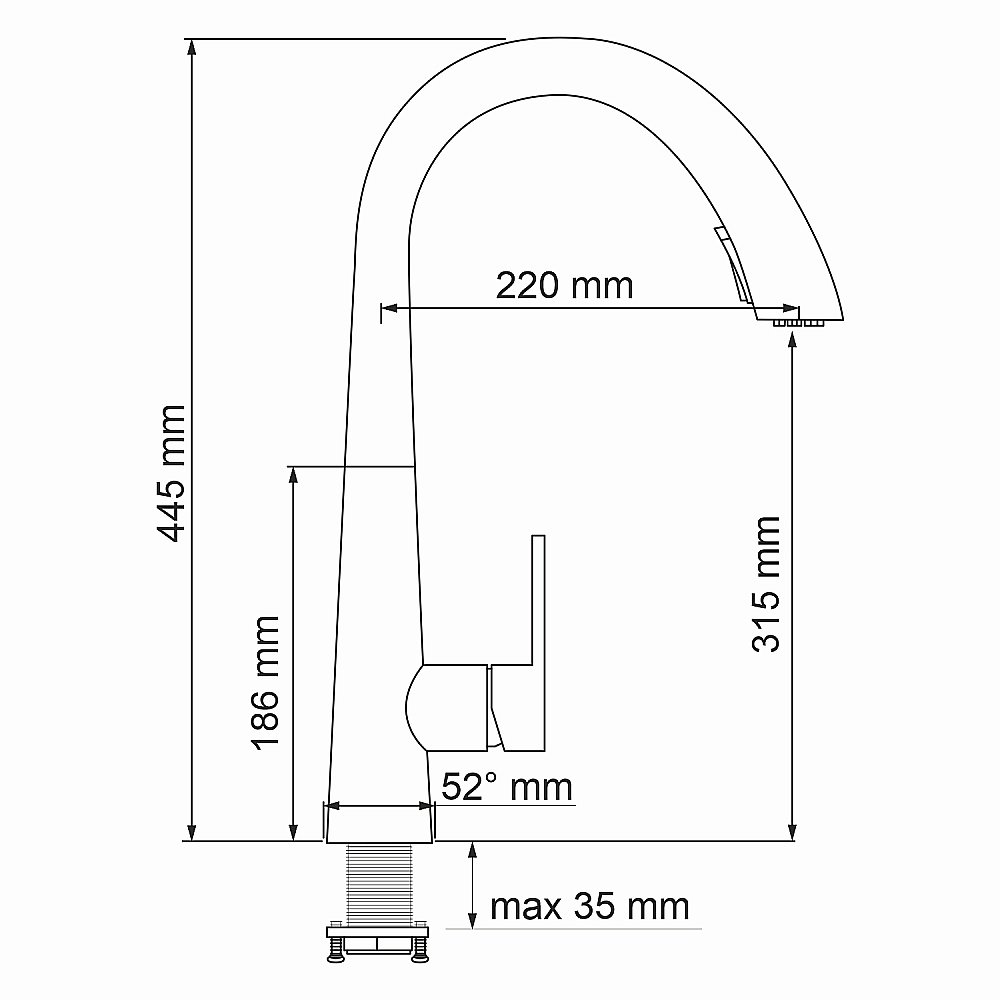 Смеситель для кухни WasserKRAFT A8667 черный купить в интернет-магазине сантехники Sanbest