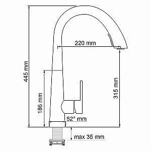 Смеситель для кухни WasserKRAFT A8667 черный купить в интернет-магазине сантехники Sanbest