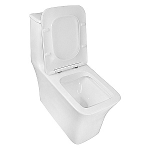 Унитаз моноблок Azario Gressa AZ-1111 белый, безободковый, с крышкой микролифт купить в интернет-магазине Sanbest