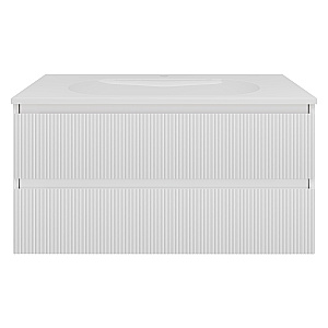 Тумба с раковиной Vincea Welle 100 VMC-2WL100MW/VCB-4H100W белая матовая/раковина белая для ванной в интернет-магазине Sanbest