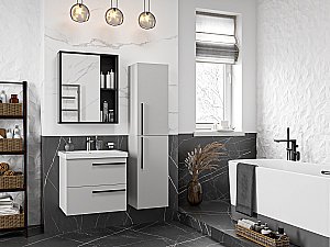 Зеркальный шкаф Misty Ненси 60 П-Нен-04060-50 антрацит купить в интернет-магазине сантехники Sanbest