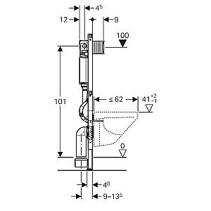 Система инсталляции для унитаза Geberit Duofix Omega 111.060.00.1 купить в интернет-магазине сантехники Sanbest