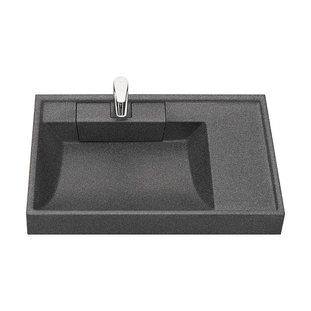 Раковина на стиральную машину Акватон Рейн 80 1A72113KRW210 графит купить в интернет-магазине Sanbest