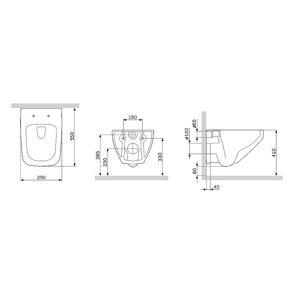 Унитаз подвесной AM.PM Inspire V2.0 C50A1700MWSC белый матовый, безободковый купить в интернет-магазине Sanbest