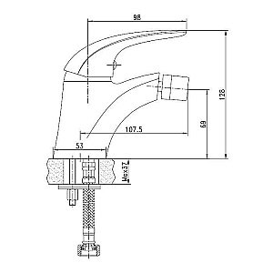 Смеситель для биде Aquanet Cobra SD90364 купить в интернет-магазине сантехники Sanbest