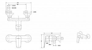 Смеситель для душа Bravat Rhein F9429564BW-01-ENG купить в интернет-магазине сантехники Sanbest
