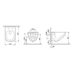 Унитаз подвесной AM.PM Inspire V2.0 C50A1700MWSC белый матовый, безободковый купить в интернет-магазине Sanbest