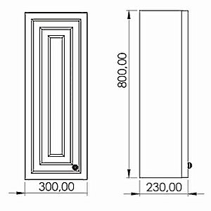 Шкаф Creavit Kayra KY1030.01.MBY белый матовый для ванной в интернет-магазине сантехники Sanbest