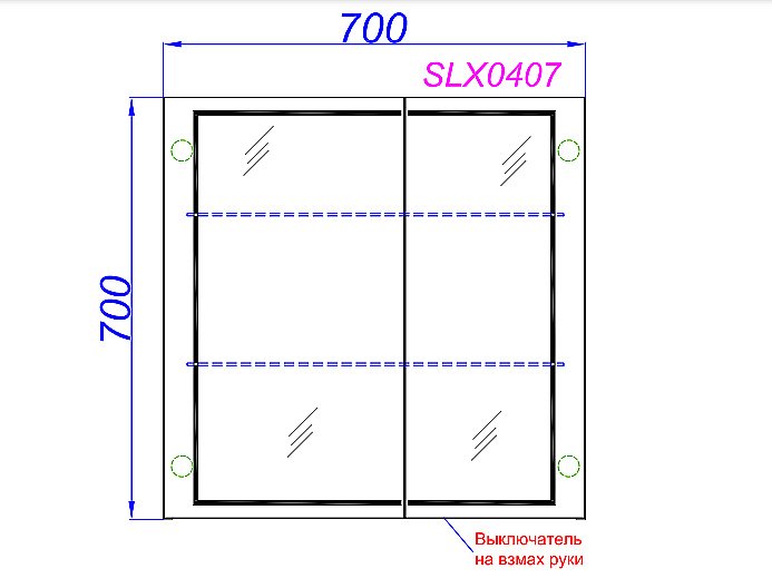 Зеркальный шкаф Aqwella Simplex 70 SLX0407 серый купить в интернет-магазине сантехники Sanbest