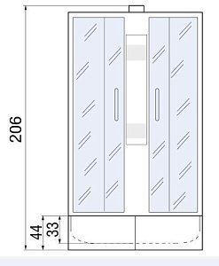 Душевая кабина River Nara 44 90x90 МТ без крыши купить в интернет-магазине Sanbest