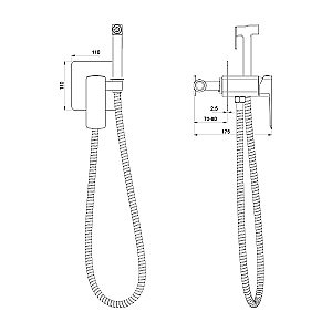 Гигиенический душ Oliveeka D OL-829003-BN никель брашированный купить в интернет-магазине сантехники Sanbest