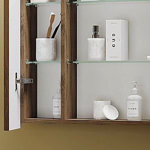 Зеркальный шкаф Sancos Mirror MI80ECH дуб чарльстон купить в интернет-магазине сантехники Sanbest