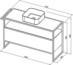 Тумба с раковиной Allen Brau Priority 120 1.31004.WM белый матовый для ванной в интернет-магазине Sanbest