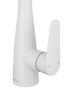 Смеситель для кухни с выдвижным изливом WONZON & WOGHAND, Белый матовый (WW-121E201B-MW) купить в интернет-магазине сантехники Sanbest