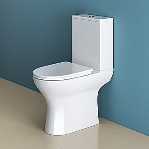 Унитаз-компакт напольный BelBagno Lounge BB045CPR/SC+BB045/051T белый, безободковый, с крышкой микролифт, с бачком купить в интернет-магазине Sanbest