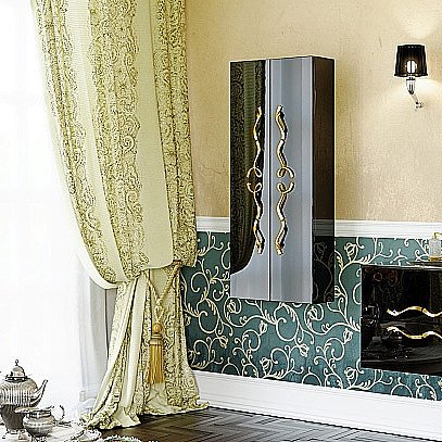 Пенал Aqwella Due amanti 50 DUE0505BLK черный для ванной в интернет-магазине сантехники Sanbest