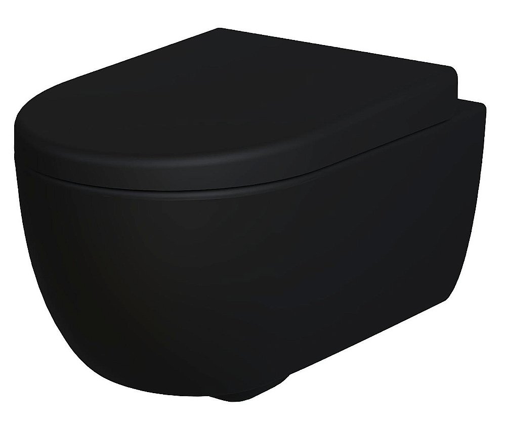 Унитаз подвесной Ambassador Abner 103T20201R безободковый, черный матовый купить в интернет-магазине Sanbest
