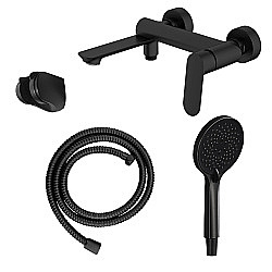 Смеситель для ванны Azario Alanti AZ-K3032B черный матовый купить в интернет-магазине сантехники Sanbest