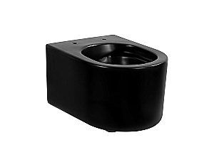 Унитаз подвесной Aquatek МИЯ AQ2004-MB+INS-0000020+KDI-0000012+KKI-0000002 черный матовый, безободковый, с крышкой микролифт, с инсталляцией, с черной матовой кнопкой купить в интернет-магазине Sanbest