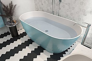 Ванна Holbi Venus New Soft Rock Duo 1.01.001.11.2 158x79 белая матовая, цвет по RAL снаружи купить в интернет-магазине Sanbest