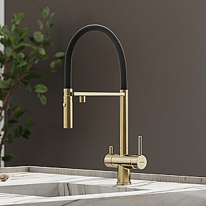 Смеситель для кухни Sancos Imola SC4010BGbh брашированное золото купить в интернет-магазине сантехники Sanbest