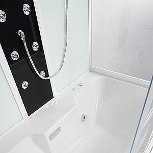 Душевая кабина Orans SR-86202WM 150х90 стекло прозрачное/профиль белый купить в интернет-магазине Sanbest