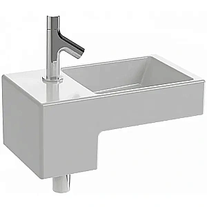 Тумба с раковиной Jacob Delafon TERRACE 50 EB1178-274+EGA012-00 черная глянцевая для ванной в интернет-магазине Sanbest