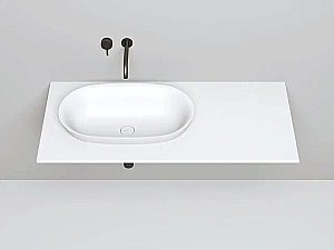 Раковина врезная сверху столешницы Salini MAREA 01 1802201M 64,5 из искусственного камня S-Stone, белая матовая купить в интернет-магазине Sanbest