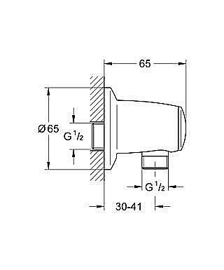 Подключение для душевого шланга Grohe Movario 28405 000 купить в интернет-магазине сантехники Sanbest