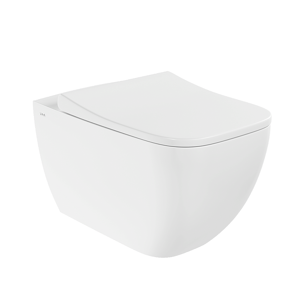 Унитаз подвесной VitrA Shift 9855B003-7207 с инсталляцией, с сиденьем микролифт, безободковый, белый купить в интернет-магазине Sanbest