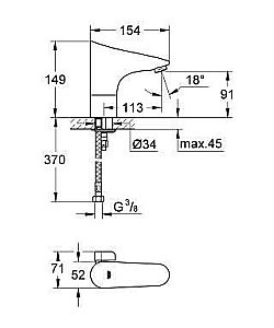Смеситель для раковины Grohe Europlus 36207001 купить в интернет-магазине сантехники Sanbest