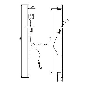 Душевой гарнитур PAINI Siena SICR121 хром купить в интернет-магазине сантехники Sanbest