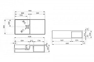 Тумба с раковиной ABBER Stein AS2649-0.8 80 белая матовая для ванной в интернет-магазине Sanbest