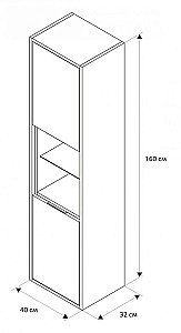 Пенал Excellent TUTO 40 белый для ванной в интернет-магазине сантехники Sanbest