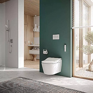 Унитаз подвесной TOTO RP CW542ERY с крышкой-биде WASHLET TCF801CG безободковый, слив торнадо, белый купить в интернет-магазине Sanbest