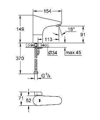 Смеситель для раковины Grohe Europlus 36207001 купить в интернет-магазине сантехники Sanbest