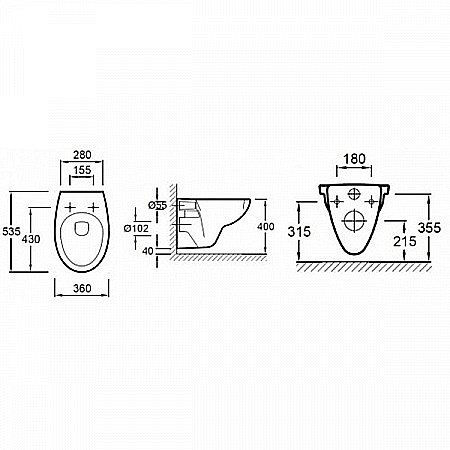Унитаз подвесной Jacob Delafon PATIO E4187-00 купить в интернет-магазине Sanbest