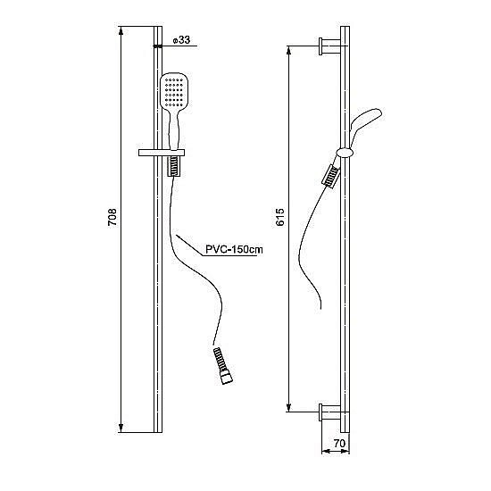Душевой гарнитур PAINI Siena SICR121 хром купить в интернет-магазине сантехники Sanbest