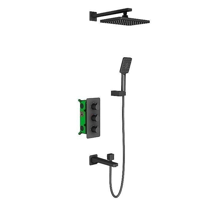 Душевая система Timo Petruma SX-5149/03SM черная матовая купить в интернет-магазине сантехники Sanbest