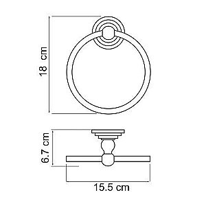 Полотенцедержатель кольцо WasserKRAFT Ammer К-7060 купить в интернет-магазине сантехники Sanbest