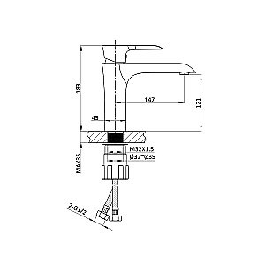 Смеситель для раковины Vincea Esse VBF-1E1MB черный купить в интернет-магазине сантехники Sanbest