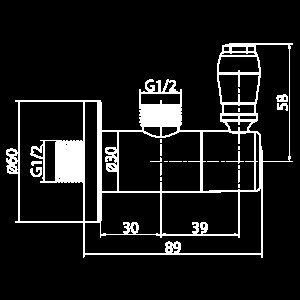 Подключение для шланга Elghansa ClassicLine VK-0126 хром купить в интернет-магазине сантехники Sanbest