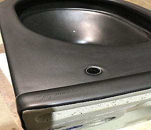 Унитаз подвесной CeramaLux 2198MB черный матовый, безободковый, с крышкой микролифт купить в интернет-магазине Sanbest