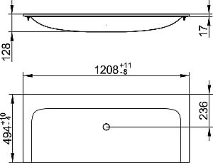Тумба с раковиной KEUCO STAGELINE 32882290000 120 с 1 отверстием под смеситель, инокс матовый для ванной в интернет-магазине Sanbest