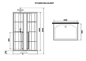 Душевая кабина Niagara Standart ST100/80/15Q/KL/BKT 100х80 купить в интернет-магазине Sanbest