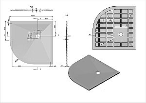 Душевой поддон Vincea VST-4SQ1010W 100х100 белый матовый купить в интернет-магазине Sanbest